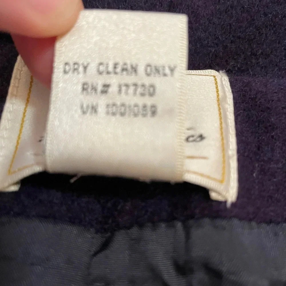 Vintage Field Manor Modern Classics Navy Blue Wool Blend Lined Skirt Warm Sz 14 - Picture 3 of 9